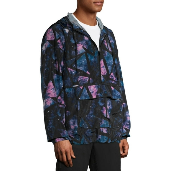 🌠 Wind breaker with night sky galaxy pattern. Like new. Mens size small. - Picture 4 of 14